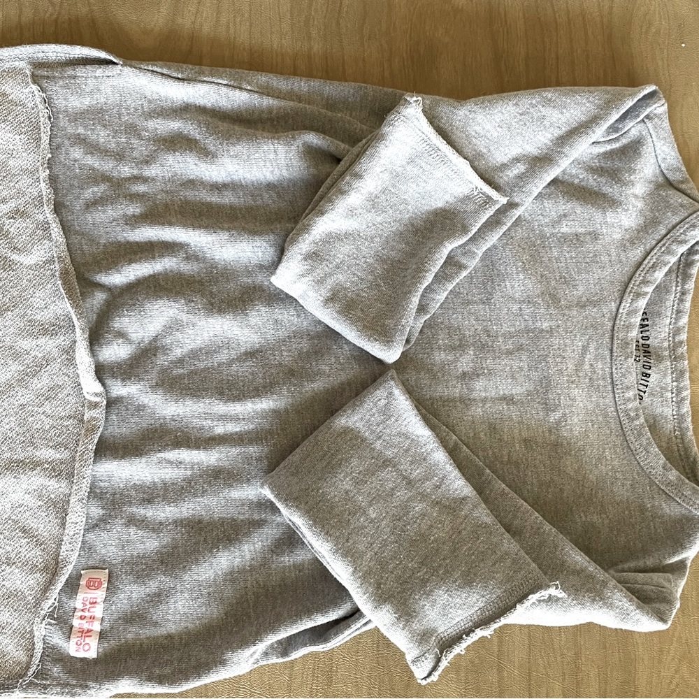 Plain Grey Long-Sleeve Shirt